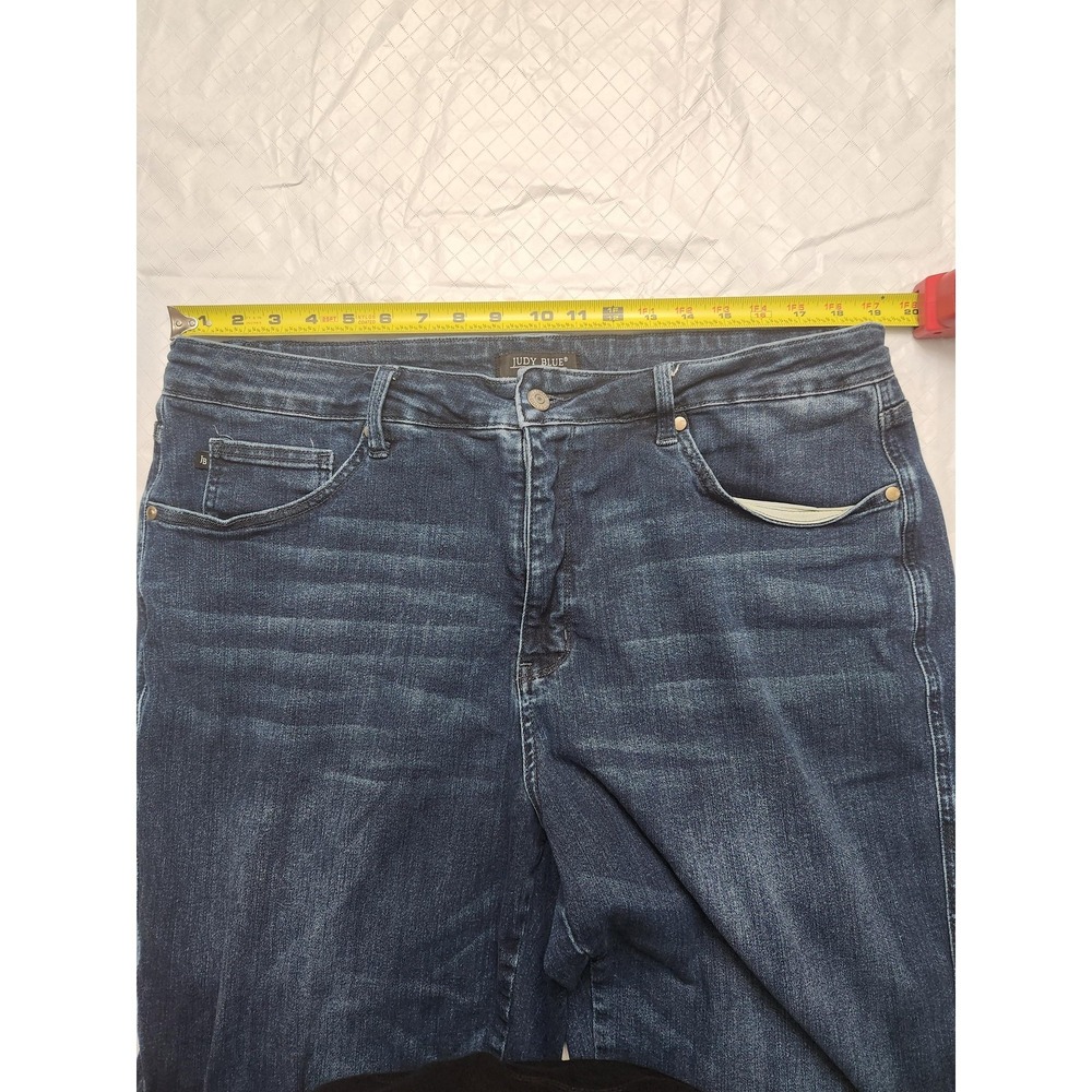 Judy Blue Jeans Womens 22W Blue Straight Leg High Rise Stretch Dark Wash Denim - Picture 6 of 13